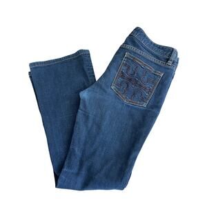 Tory Burch Women’s Classic Bootcut Blue Denim Straight legs Size 26 Designer